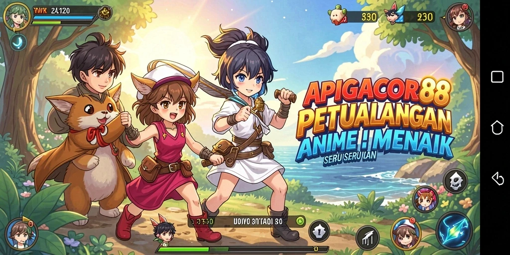 Tampilan menarik dari gameplay <strong>APIGACOR88</strong> dengan karakter Anime yang beraksi.
