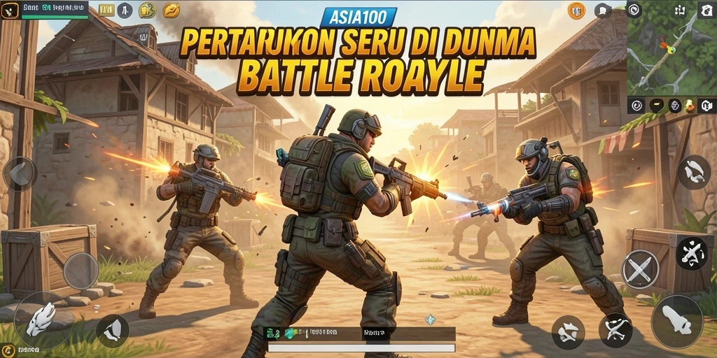 Gameplay seru ASIA100 yang penuh aksi Battle Royale.