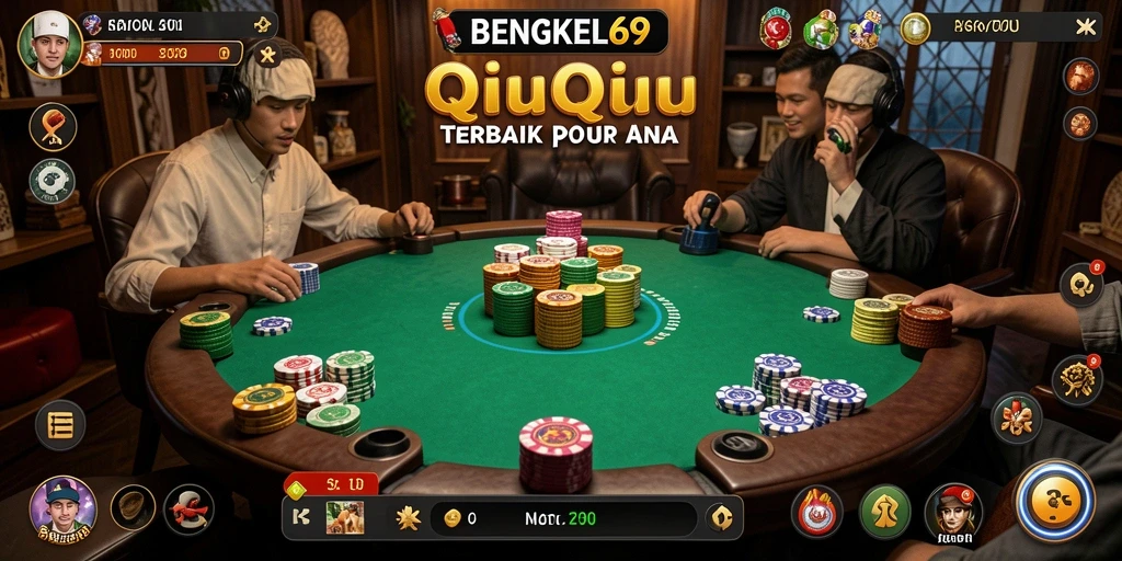 Tampilan gameplay QiuQiu yang seru di BENGKEL69.