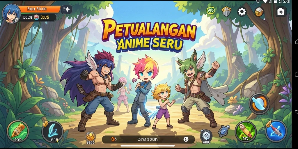 Screenshot D06 memperlihatkan gameplay yang penuh aksi dan karakter anime yang menarik.