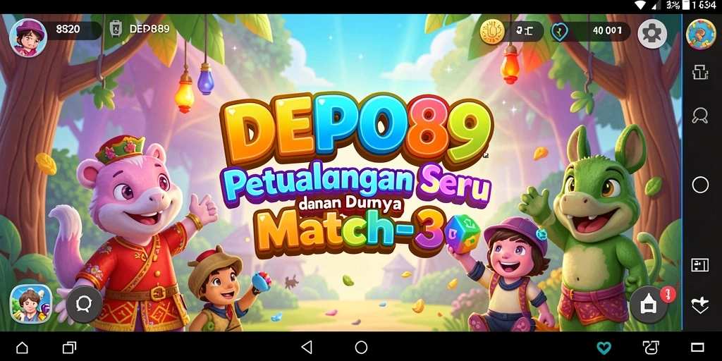 Tangkapan layar DEPO89 menampilkan gameplay yang penuh warna dan menantang.