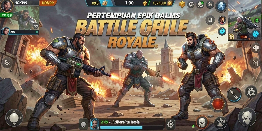 Screenshot HOKI99 menunjukkan intensitas pertarungan di arena Battle Royale.