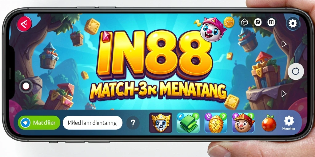 Gameplay seru IN88 dengan kombinasi objek Match-3.