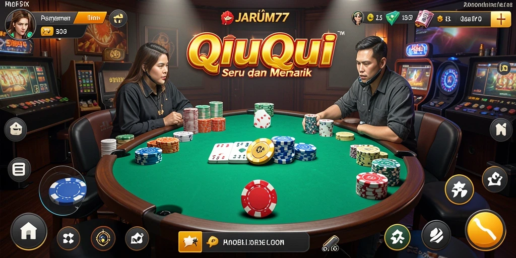 Tangkapan layar gameplay QiuQiu yang menarik di JARUM77.
