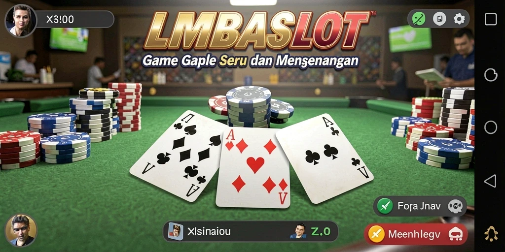 Screenshot menampilkan gameplay seru dari LMBASLOT dengan teman-teman.