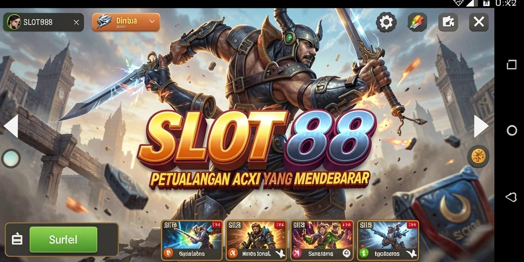 Tangkapan layar menampilkan aksi seru dari gameplay SLOT88.