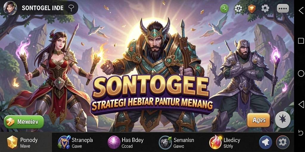 Tangkapan layar gameplay SONTOGEL menunjukkan pertempuran strategis yang mendebarkan.